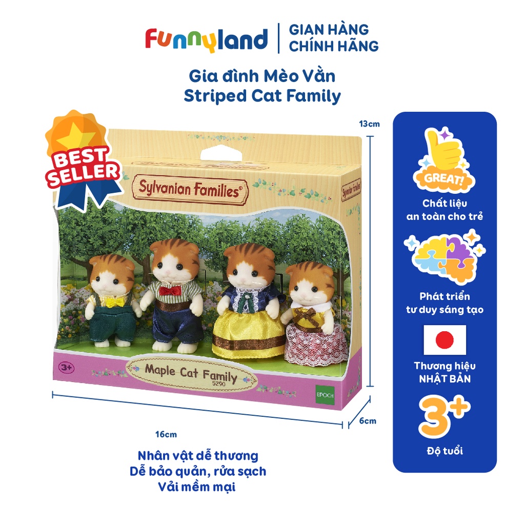 Đồ chơi nhập vai gia đình 4 thành viên Epoch Sylvanian Families