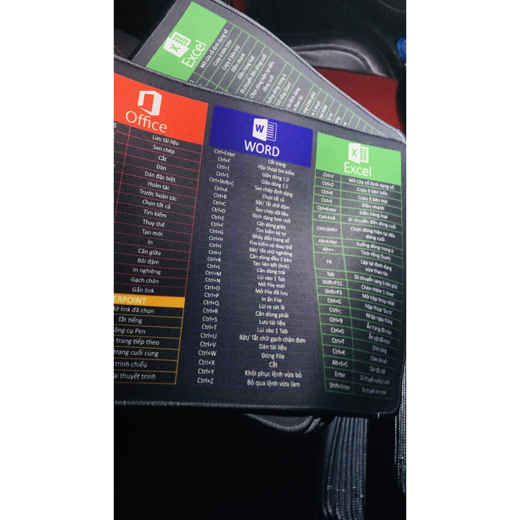 Pad chuột phím tắt 30 x 25