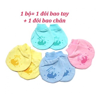 [HOT] Bao tay bao chân sơ sinh chất liệt mềm mại, an toàn cho bé