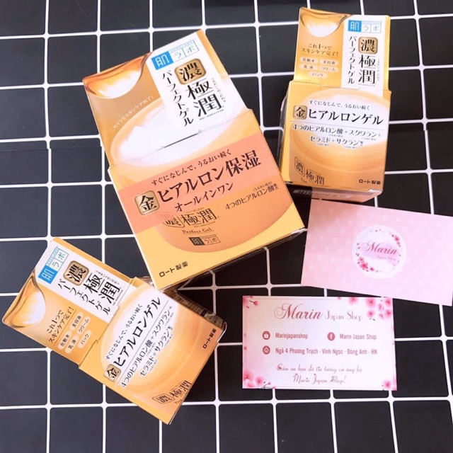 Kem dưỡng Hadalabo vàng chống lão hoá 5in1 nội địa Nhật Bản dạng gel