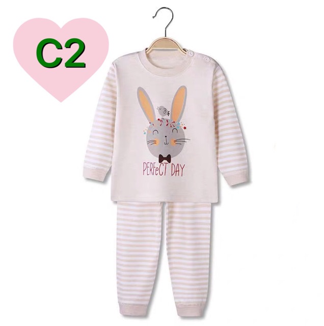 Bộ cotton sợi tre [hàng cao cấp] bộ thu đông dài tay cho bé BDT2