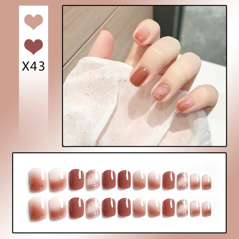Bộ Móng Tay Giả Hình Vuông Bằng Acrylic Cho Nữ