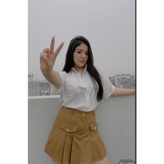 Chân Váy Kaki Túi Hương Quỳnh Bigsize (có quần bảo hộ)