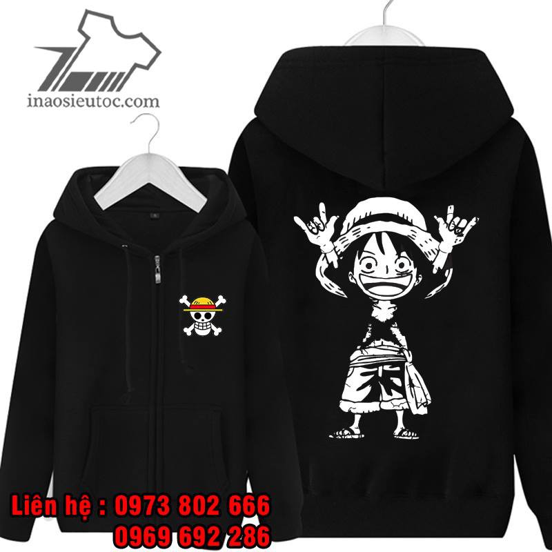 [SIÊU RẺ] Áo khoác NỈ One Piece - Luffy đẹp giá rẻ chất lượng