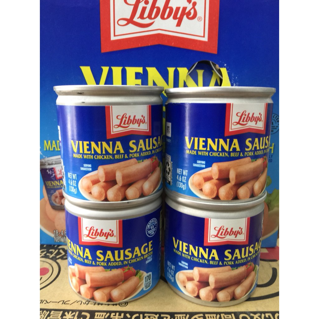 Xúc Xích Đóng Hộp Libbys Vienna Sausage 130g thùng 18 hộp