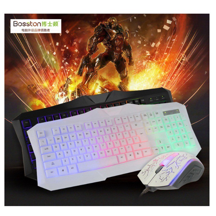 Bộ bàn phím và chuột chuyên game Bosston G837 Led 7 Màu