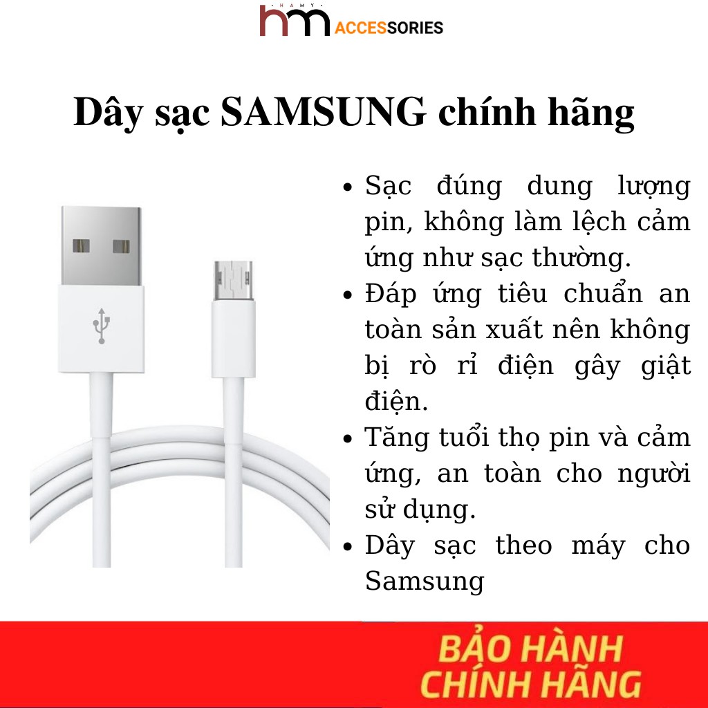 DÂY CÁP SẠC NHANH SAM-SUNG CHÍNH HÃNG 1 ĐỔI 1