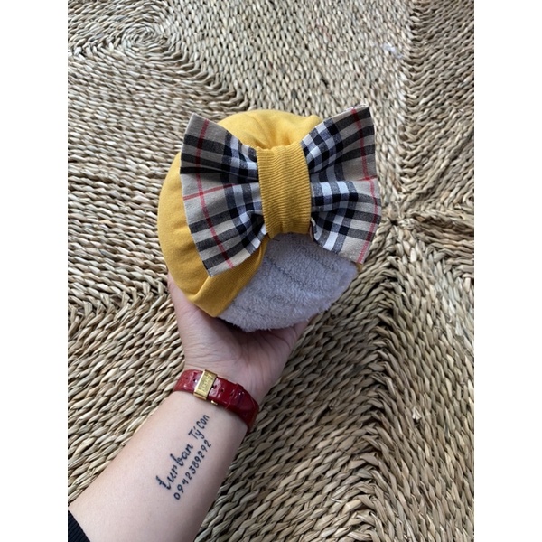 mũ vải chùm kín tai cho bé