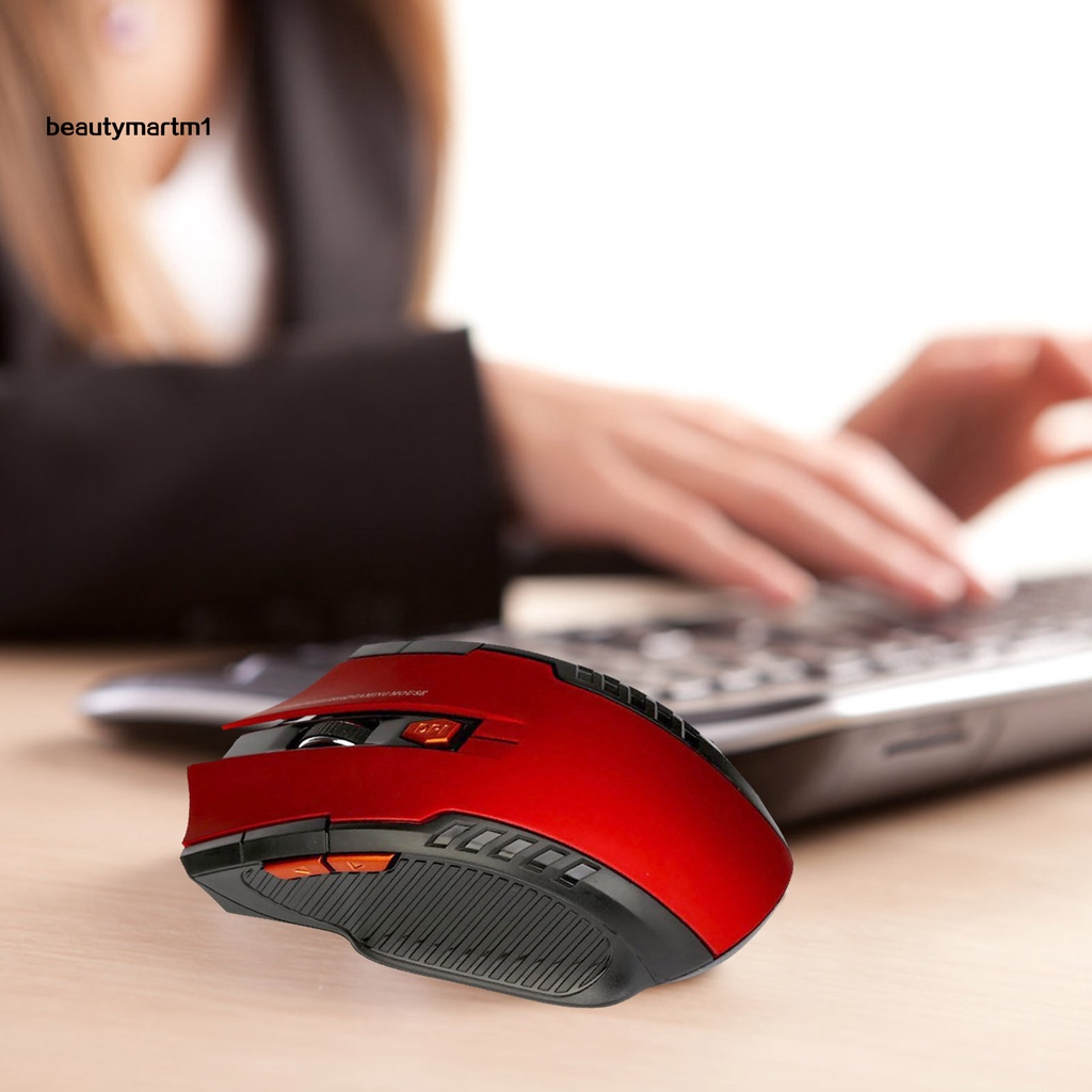 Chuột quang không dây 1600dpi 2.4g 6 nút bấm dùng để chơi game tiện dụng