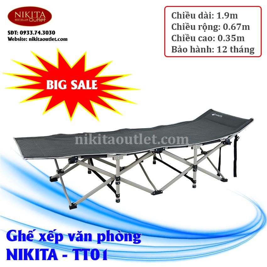 Giường xếp du lịch đa năng NIKITA - TT01 nhỏ gọn, tiện lợi, sử dụng đơn giản - bảo hành chính hãng NIKITA OUTLET
