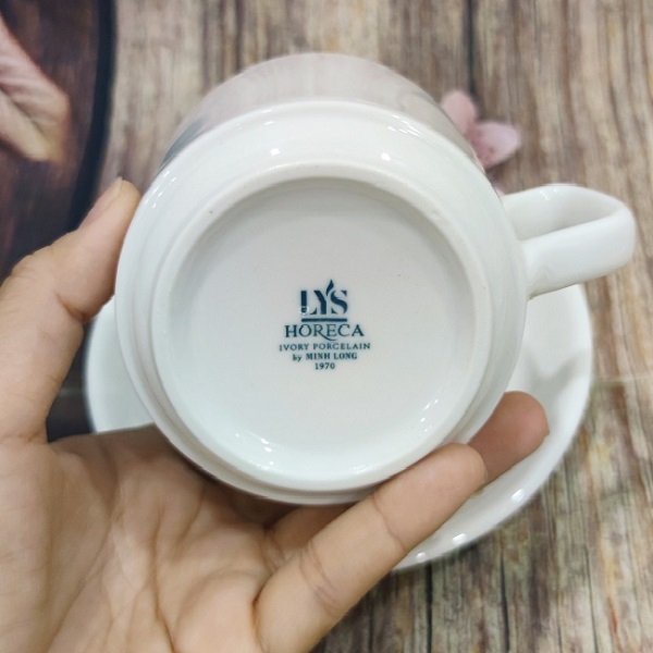 Bộ tách uống cà phê capuchino, latte sứ Minh Long - bộ tách uống cà phê
