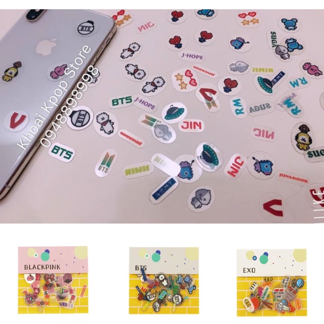 Sticker Lego BTS EXO BLACKPINK phiên bản 2020