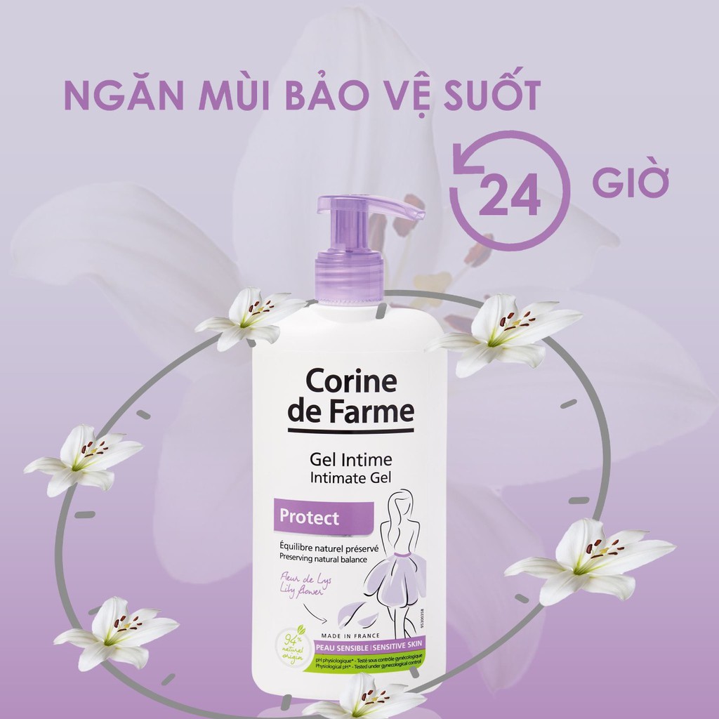 Dung dịch vệ sinh corine de farme intimate gel protect làm sạch - ảnh sản phẩm 6