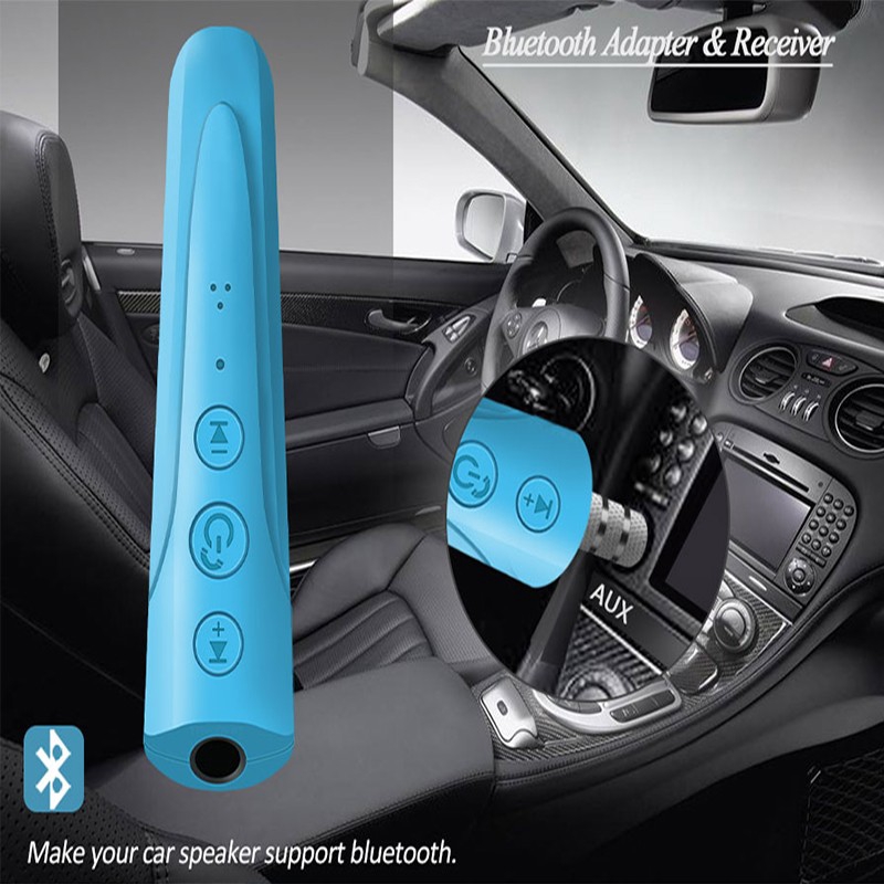 3.5mm Bluetooth Car Kit Audio Adapter Auto AUX Speaker Headphone Clip Receiver