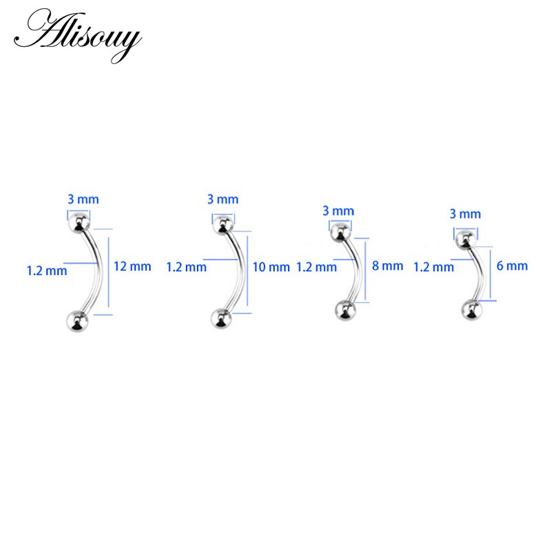 Alisouy 1 Khuyên Mũi / Lông Mày / Tai / Cơ Thể Bằng Thép Titan 16g