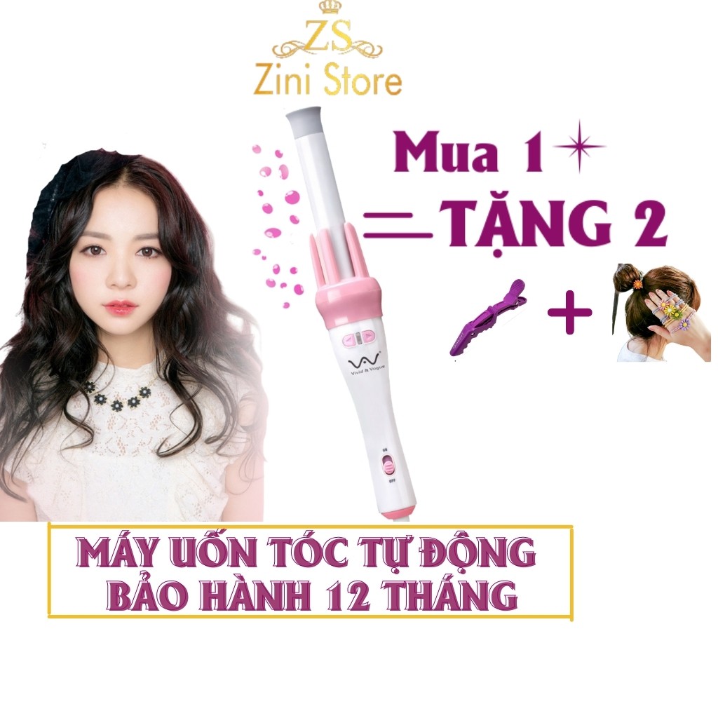 Máy uốn tóc tự động Vivid&amp;Vogue làm tóc, uốn tóc, làm xoăn tóc mini- ZINI STORE