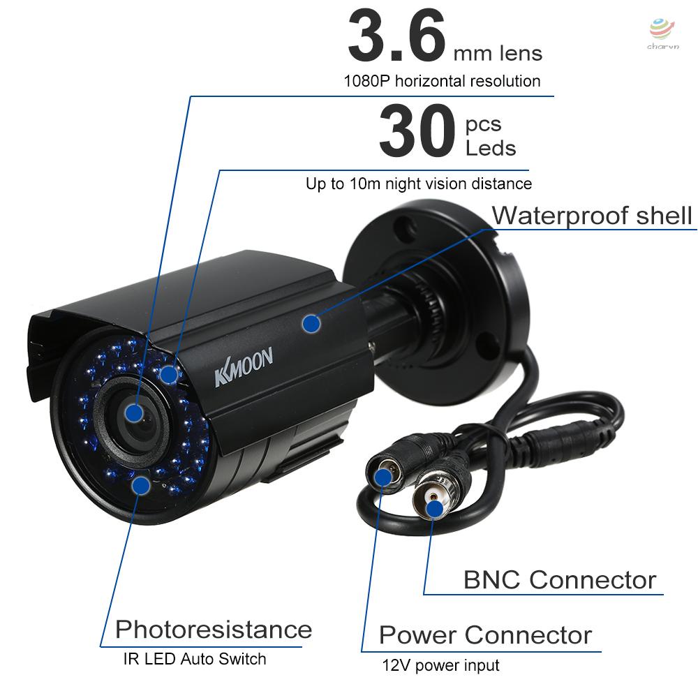 Set 30 phụ kiện chống nước 1080P AHD 2.0MP 1/2.8’ CMOS 3.6mm cho camera an ninh trong nhà và ngoài trời
 | BigBuy360 - bigbuy360.vn