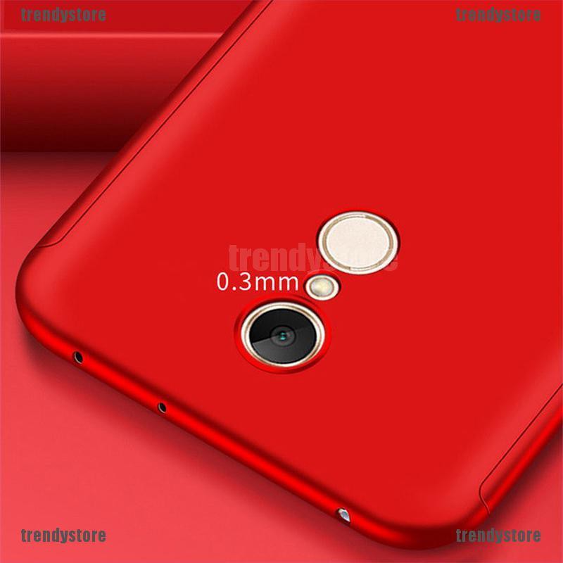 Ốp Lưng Kèm Kính Cường Lực Bảo Vệ 360 Độ Cho Xiaomi Redmi 4x 5 Plus 6a Note 5 6