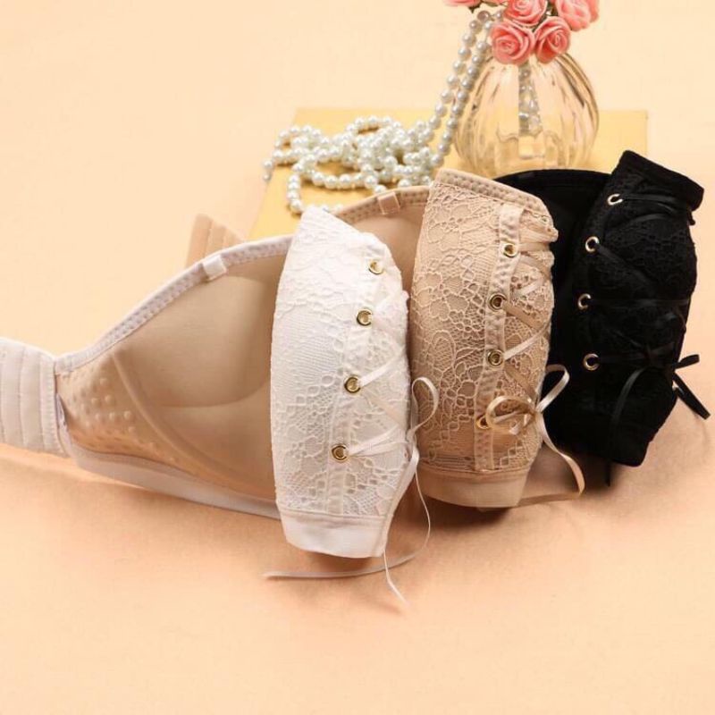 Áo bra cúp ren đây đan hàng QC