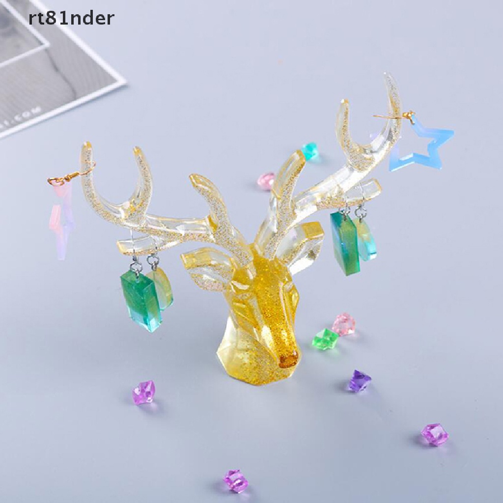 Khuôn Silicone Làm Giá Đỡ Trưng Bày Bông Tai Hình Nai DIY