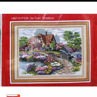 Tranh thêu chữ thập Phong Cảnh F228 (51*40) chưa thêu