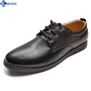 [Xả Hàng] Giày Doctor Nam Boot Nam Cổ Ngắn Da Bò Thật Dáng Thon Gọn Ensado DT0963 (Đen)