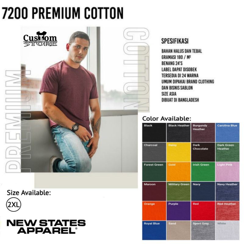 Áo Khoác Hoa Kỳ 7200 Cotton Cao Cấp | Áo Sơ Mi Trơn 24s 2XL Cotton Nhập Khẩu