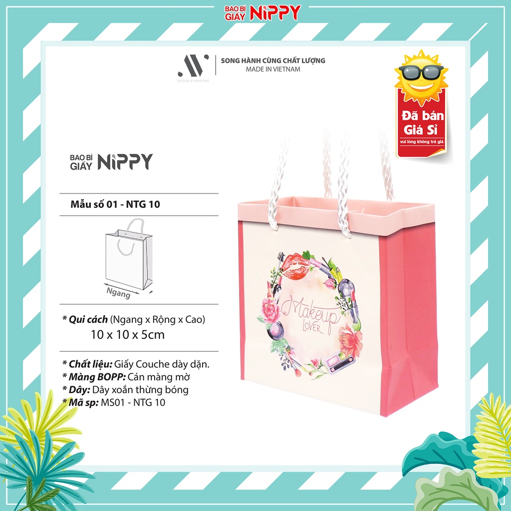 30 cái - Túi giấy mini NIPPY đựng son môi, nước hoa nhỏ, quà tặng, quà cưới phụ kiện, trang sức cá tính