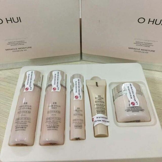 Bộ kid dưỡng ẩm, sáng hồng da Ohui Miracle 5pc 54ml - mỹ phẩm Ohui chính hãng - quà tặng ý nghĩa