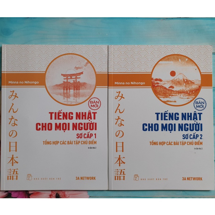 Sách - Combo 2 Cuốn Minna No Nihongo Sách Bài Tập - Tập 1 & Tập 2 Phiên Bản Mới