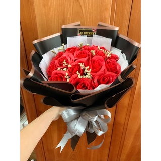 Bó hoa sáp hồng đỏ