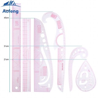 Bộ 6 thước ứng dụng trong cắt may