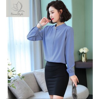 Áo kiểu đính nút Hana HN007