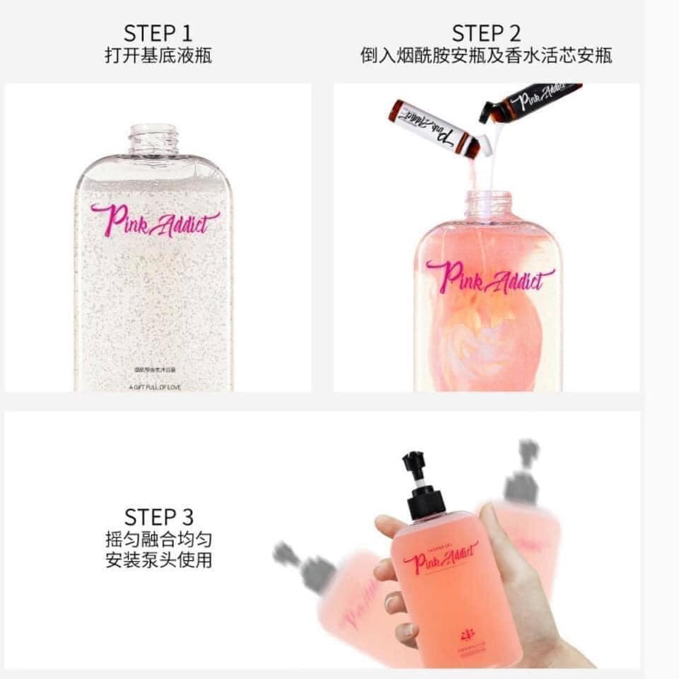 Sữa tắm PINK ADDICT hương nước hoa DIY Perfume Shower Gel