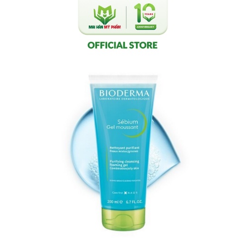 Gel Rửa Mặt Tạo Bọt Dành cho da dầu Bioderma Sebium Gel Moussant 100ml-200ml