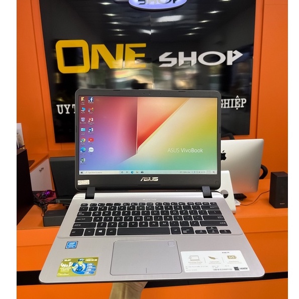 Laptop Asus VivoBook X407MA Ram 8Gb/ SSD 256Gb/ Màn hình IPS tràn viền/ Vân tay nhận dạng.