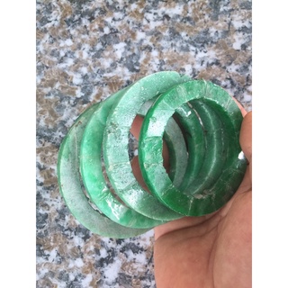 Vòng đá cẩm thạch thô, cắt mài hột