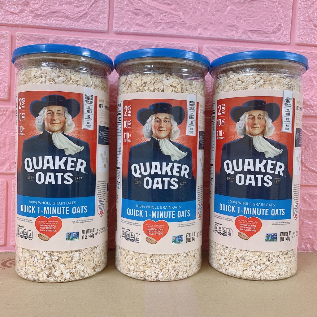 Yến mạch ăn dặm - Yến mạch cán vỡ Quaker Oats 454g