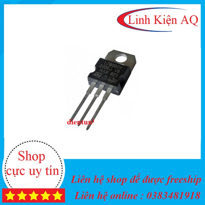 30IC Nguồn L7809 1.5A TO-220- Linh kiện 3M