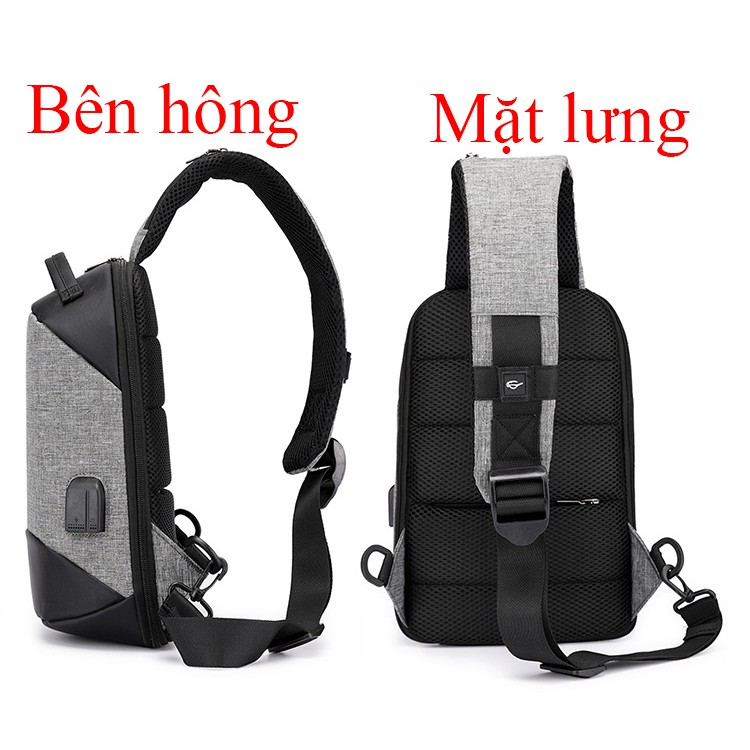 Balo đeo chéo 1 quai kiểu dáng Hàn Quốc YS