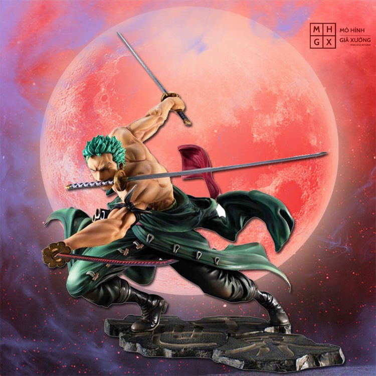 Mô hình One Piece Zoro 3000 thế giới có 2 đầu 3 vòng hắc kiếm  cao 21cm nặng 800gram bản cao cấp , figure mô hình anmie