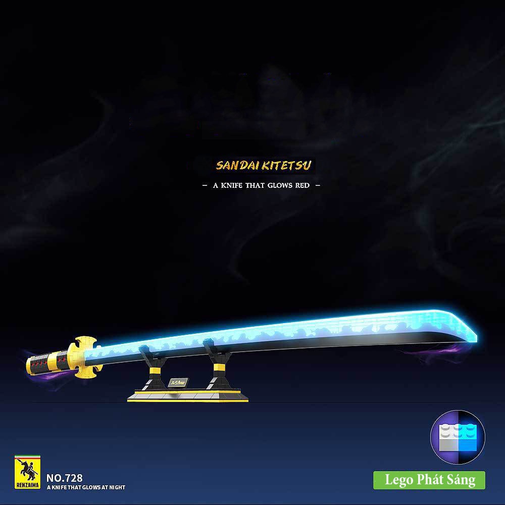 Đồ Chơi Lắp Ráp Mô Hình Thanh Quỷ Kiếm Đệ Tam SANDAI KITETSU Zoro One Piece Saurum Model 728 Với 790 Chi Tiết