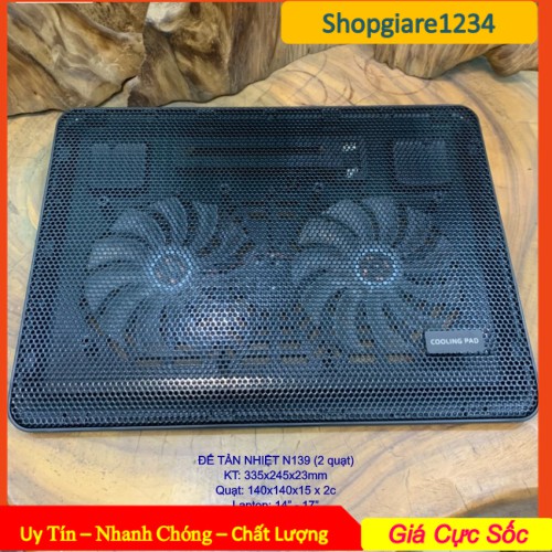 Đế tản nhiệt Laptop Cooling Pad N99 - 2 quạt, đèn led, laptop 13-17'' | BigBuy360 - bigbuy360.vn