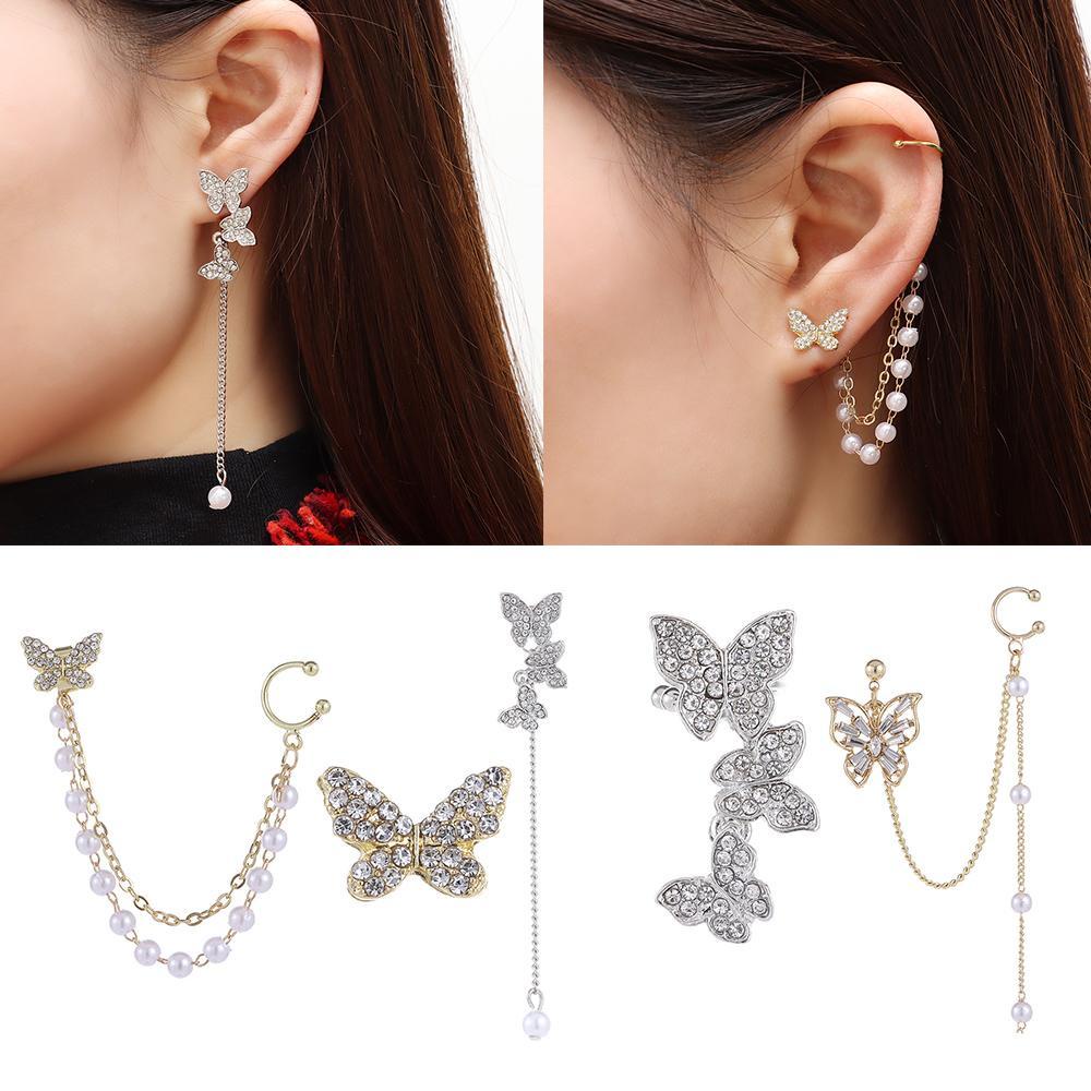 HS Bông Tai HợP Kim HìNh BướM ĐíNh Đá Xinh XắN