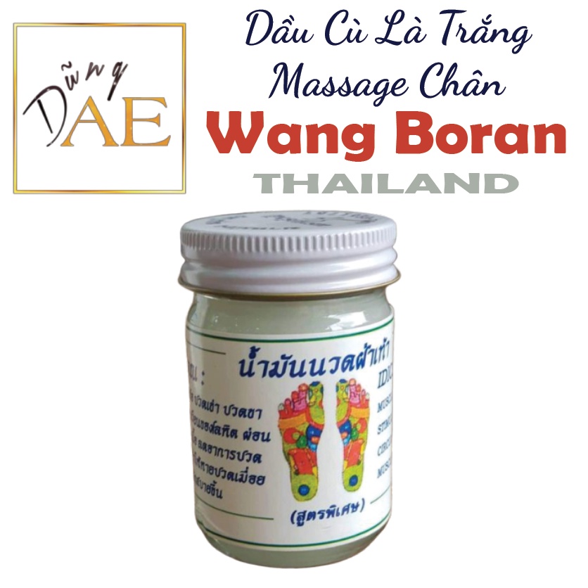 Dầu Cù Là Trắng Massage Chân Wang Boran 50G