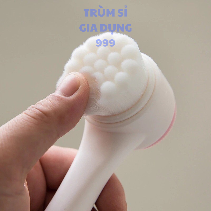 cọ rửa mặt 2 đầu lông mềm, Cọ rửa mặt 2 đầu silicon giúp loại bỏ bụi bẩn, bã nhờn, se khít lỗ chân lông hiệu quả.