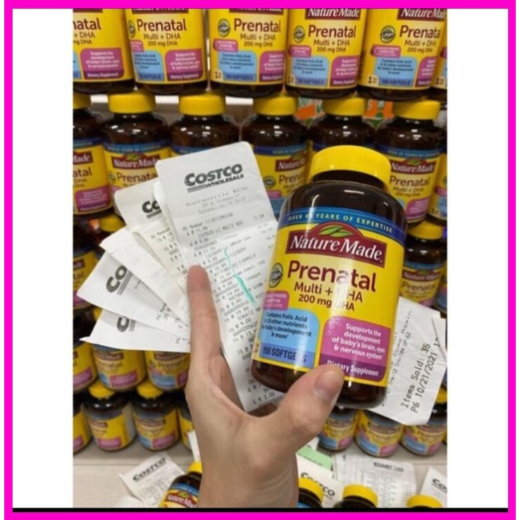 DHA bầu mỹ prenatal multi+dha date 2025