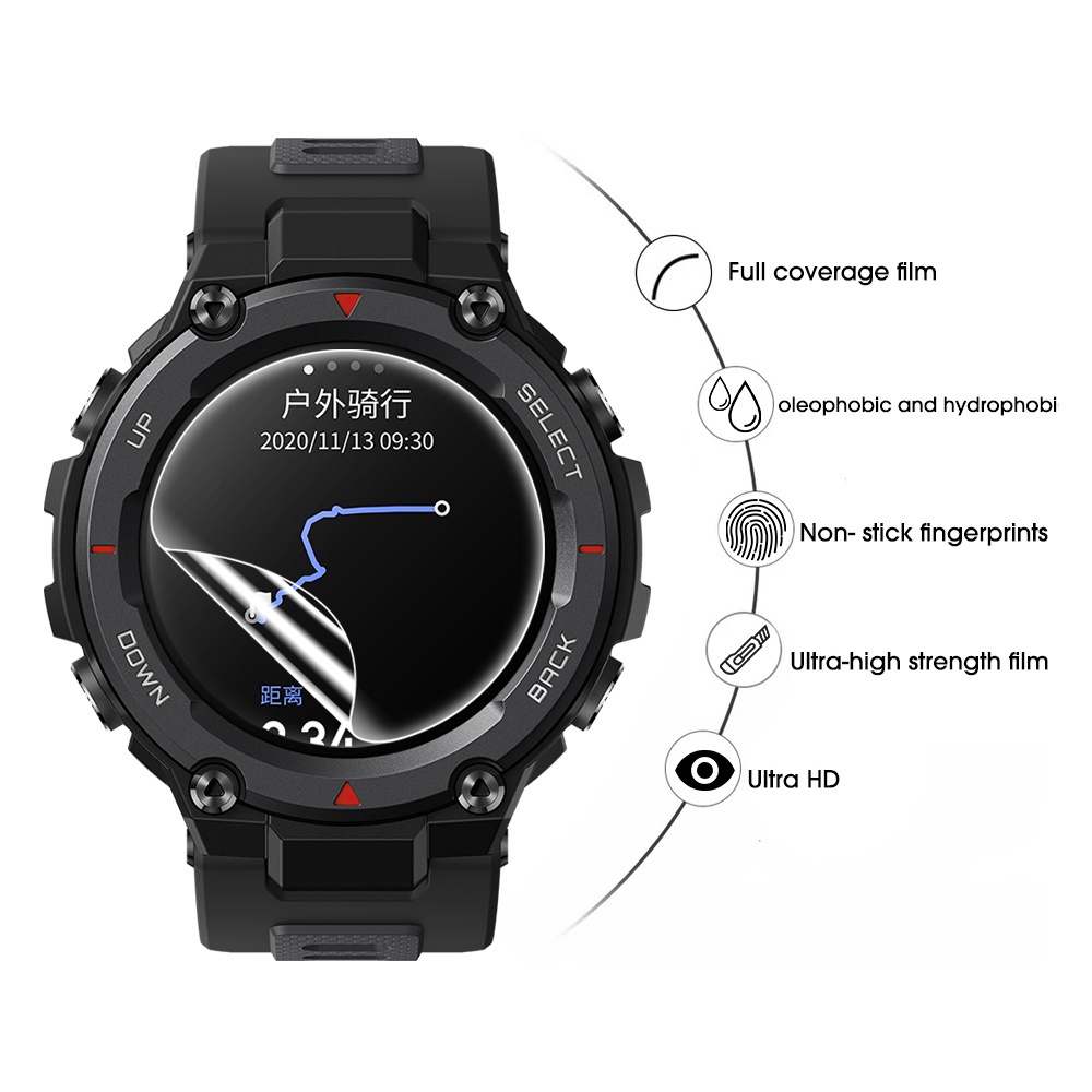 Kính Cường Lực Trong Suốt Bảo Vệ Màn Hình Chống Sốc Không Để Lại Dấu Vân Tay Cho Huami Amazfit T-Rex Pro