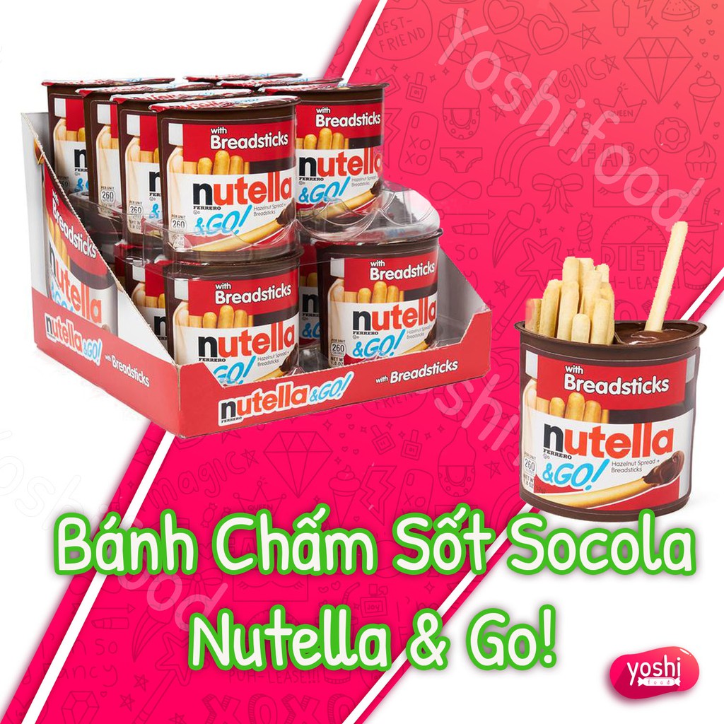 [Mã 77FMCGSALE1 giảm 10% đơn 250K] Bánh chấm sốt socola kem Nutella