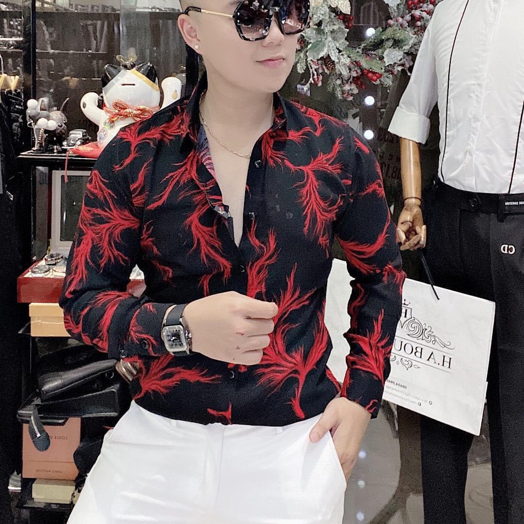 [SIÊU PHẨM]💥Áo sơ mi nam dài tay ❤️FREESHIP❤️ áo sơ mi kiểu hàn quốc họa tiết đẹp chất lụa mềm mịn siêu đẹp | BigBuy360 - bigbuy360.vn